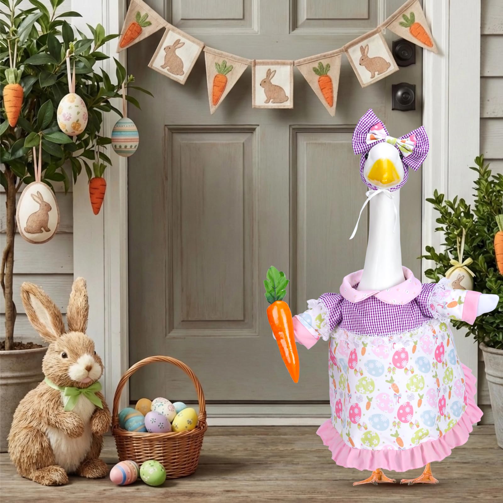 EKOREST easy-to-use porch goose outfit for quick seasonal setup.