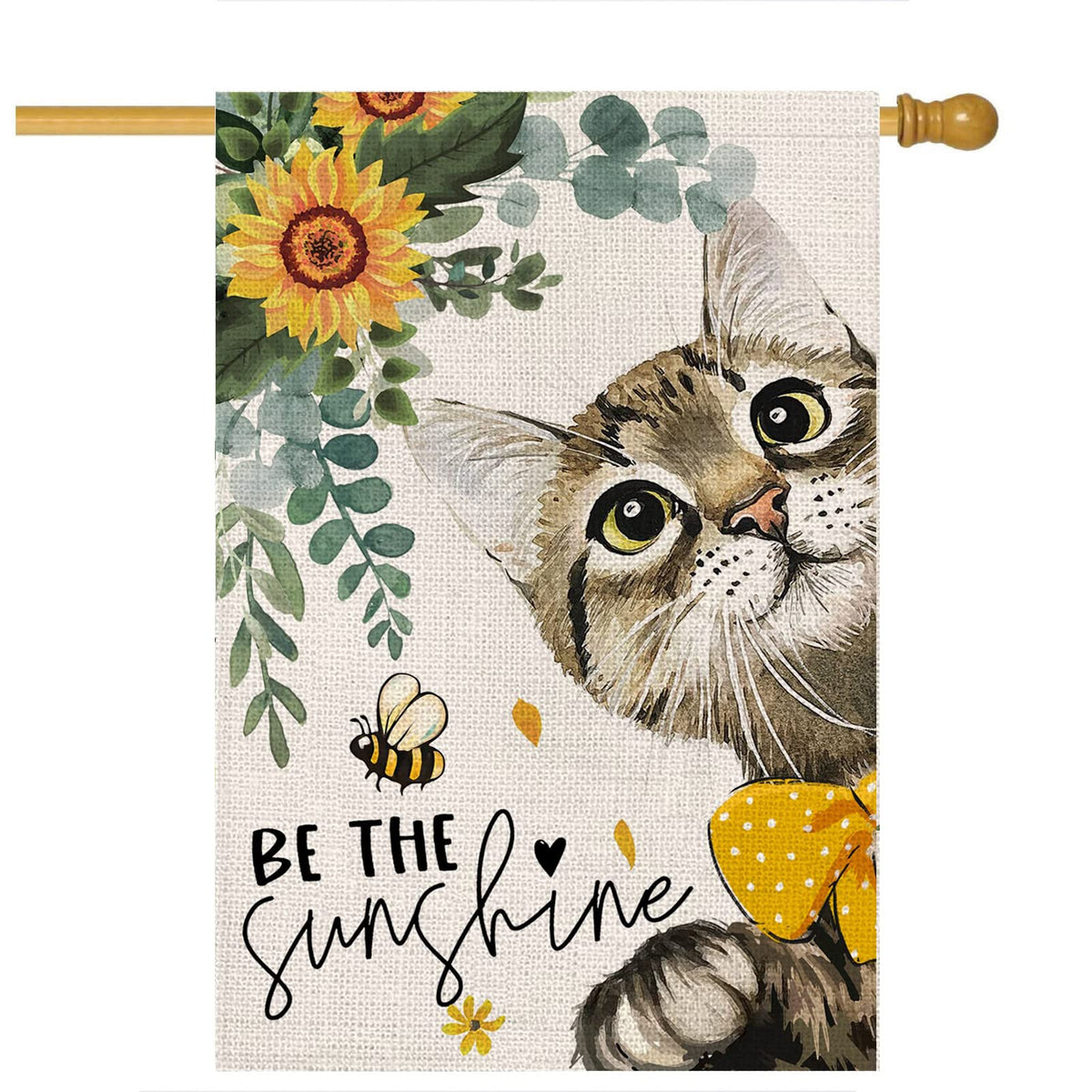 EKOREST spring cat flag 28x40 double-sided for bright outdoor display.