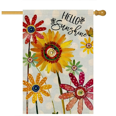 EKOREST Spring Flowers flag 28x40 double-sided for bright outdoor curb appeal.