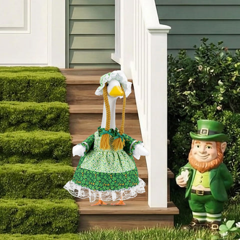 EKOREST St Patrick's Day goose outfit, quick setup for yard party ambiance