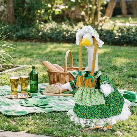 EKOREST porch goose outfit set, weather-resistant materials for long-lasting delight