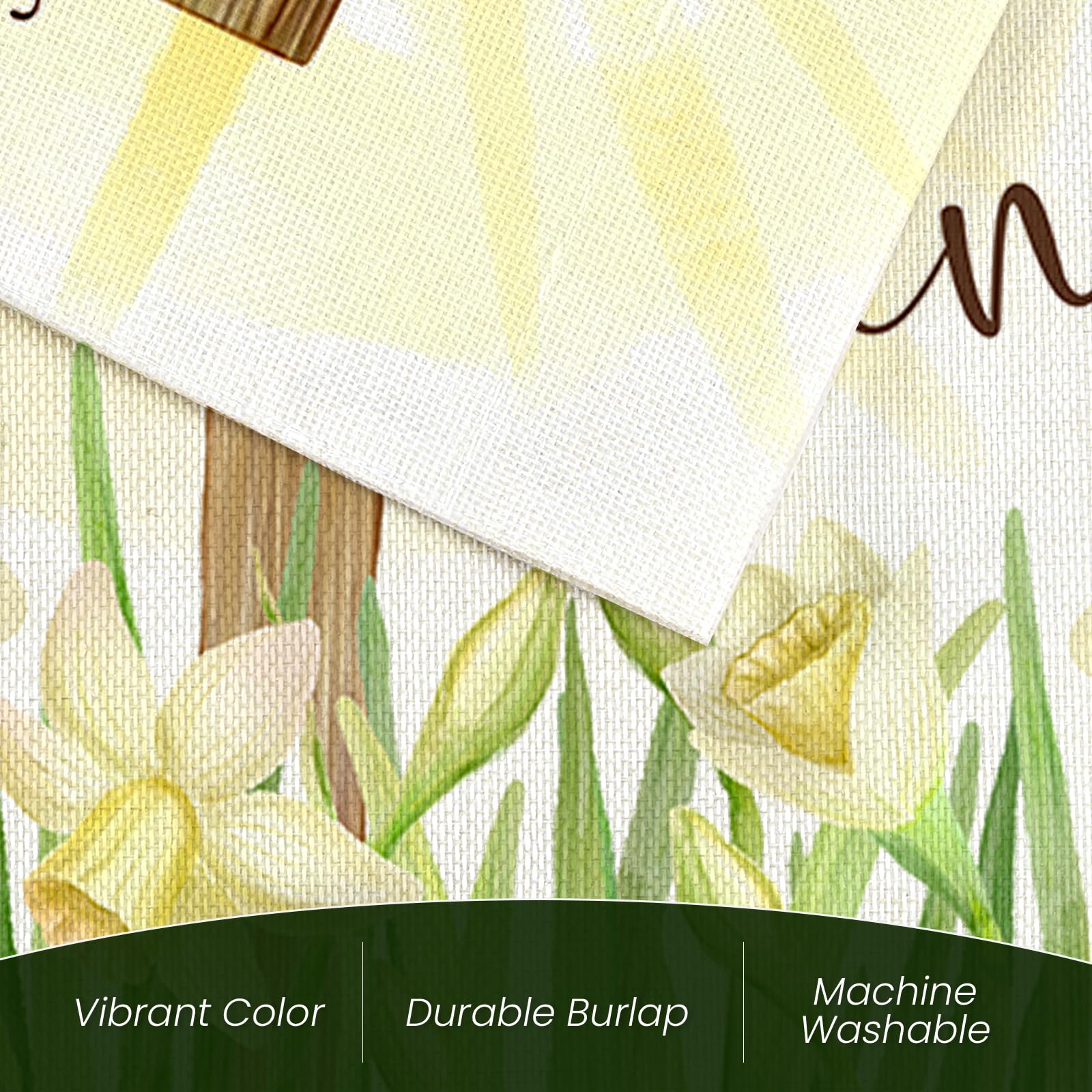 EKOREST Bright narcissus and cross motif boosts curb appeal.