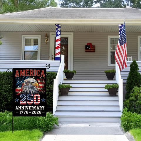 EKOREST USA patriotic garden flag 12x18 for lawn display