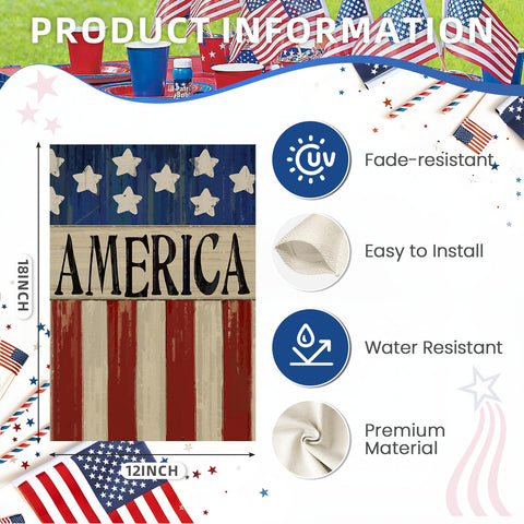 EKOREST vivid double-sided flag showcases retro American design from every angle.