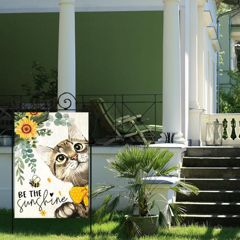 EKOREST welcome summer yard flag enhances porch decor.