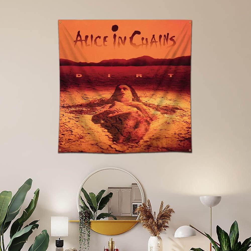 Eksent Alice Rock tapestry flag HD print highlights precise artwork for eye-catching display.