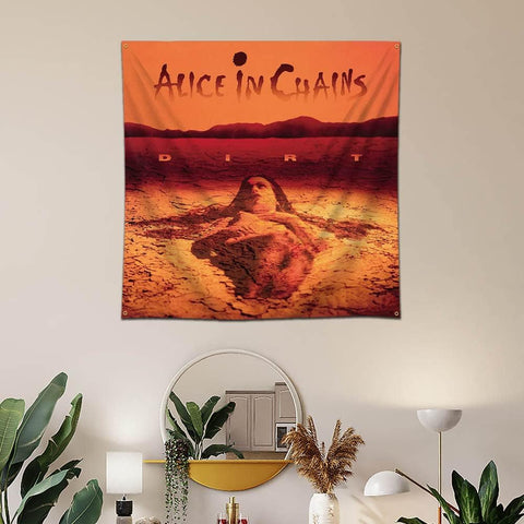 Eksent Alice Rock tapestry flag HD print highlights precise artwork for eye-catching display.