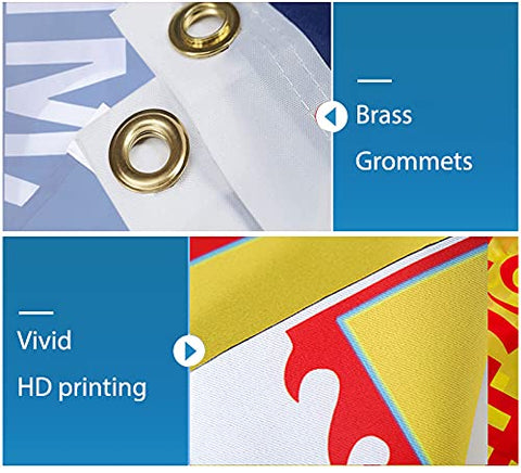 Eksent machine washable and dryer safe flag for quick cleaning