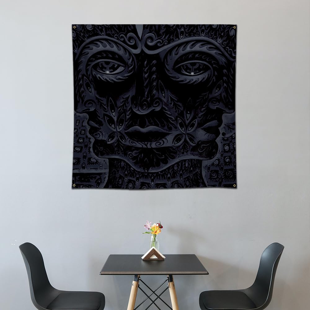 Eksent banner showing brass grommets for wall hanging