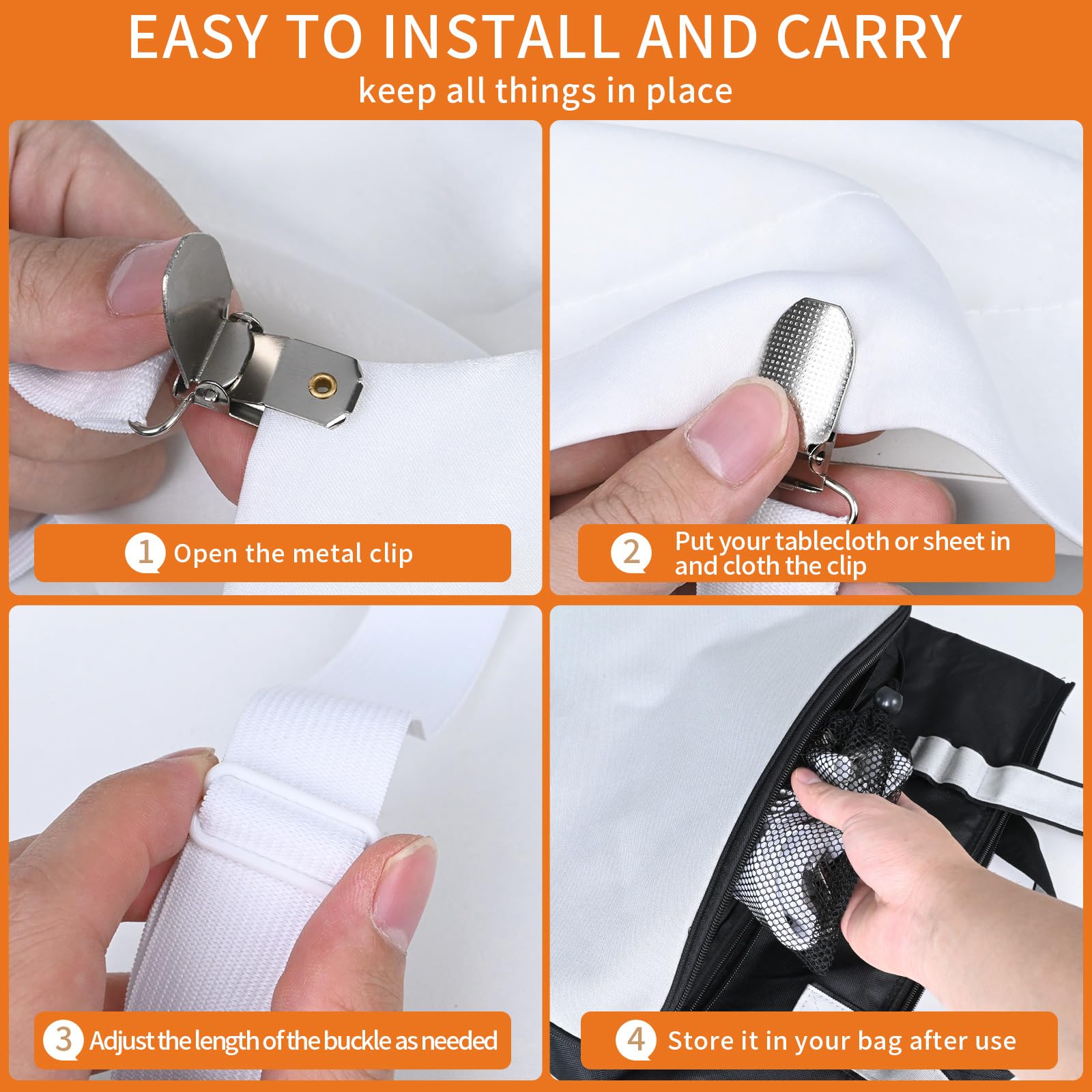Eksinzenith durable clips are easy to clean after frequent use