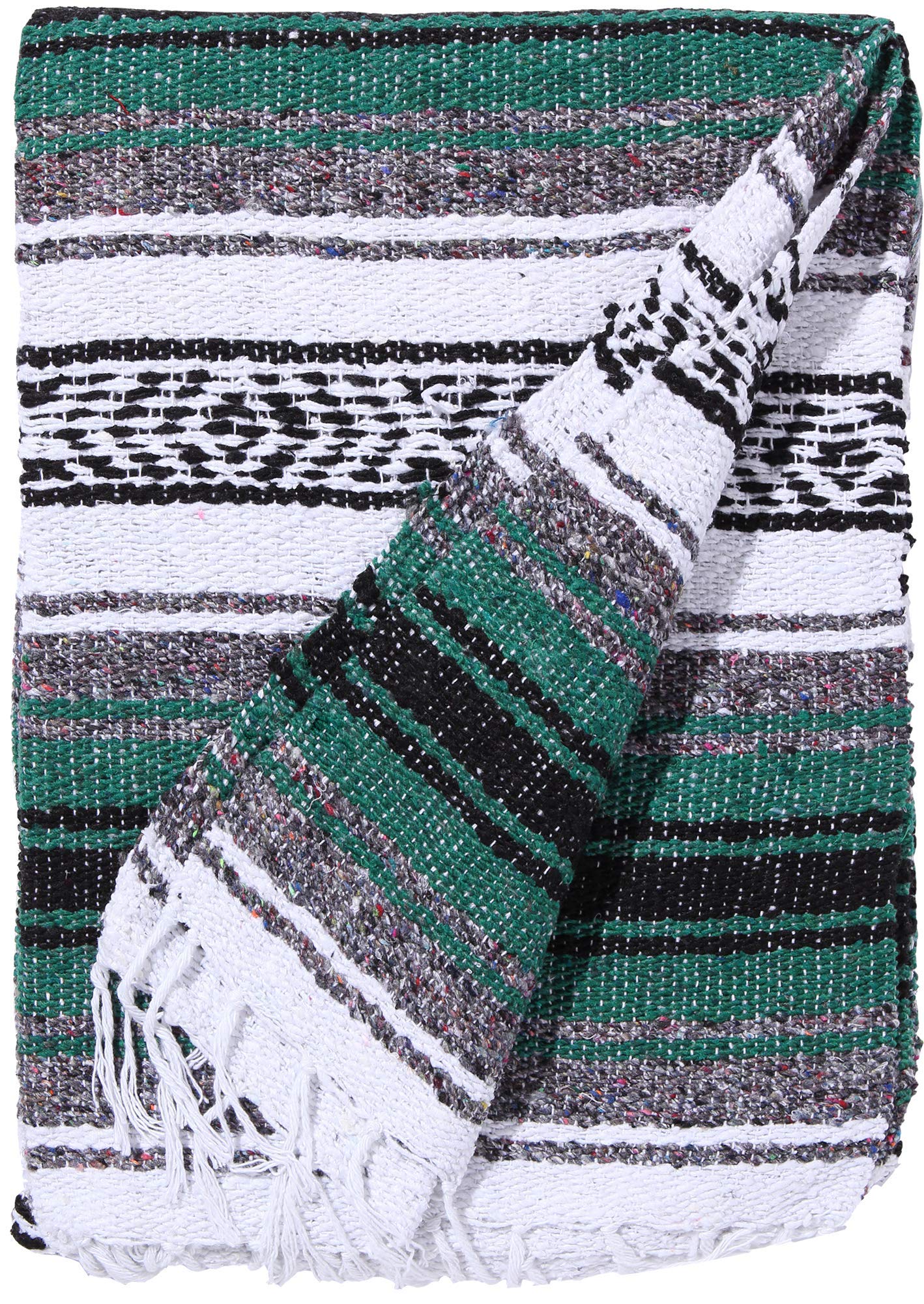 El Paso Designs serape throw on yoga mat enhances meditation with a soft texture