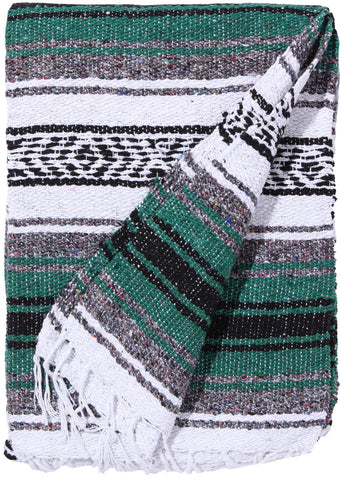 El Paso Designs serape throw on yoga mat enhances meditation with a soft texture
