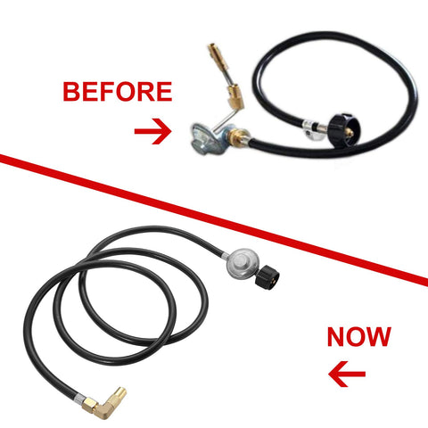 Elaeagnus remove-elbow lets you use larger propane cylinders without adapters.