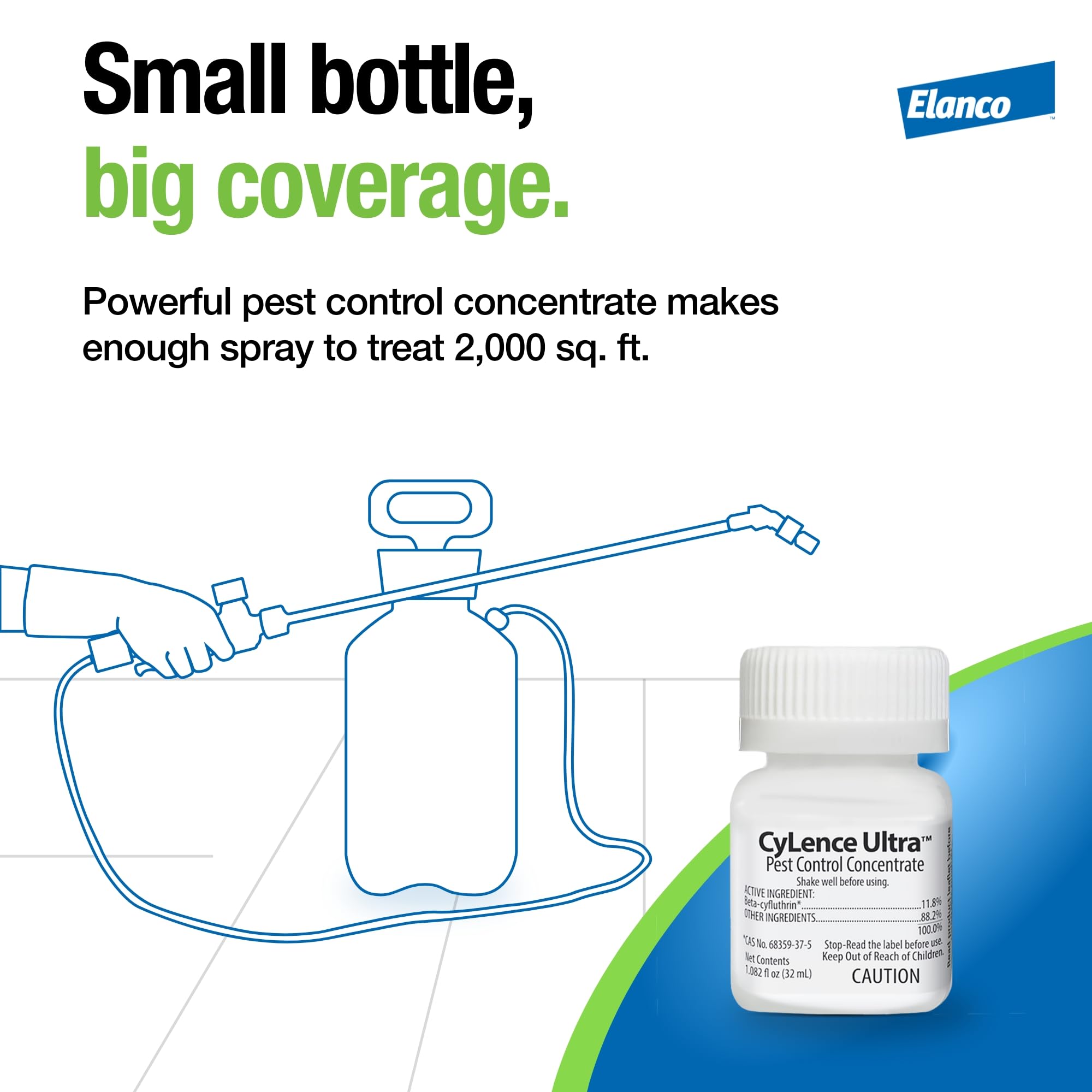Broad-spectrum CyLence Ultra controls ticks, fleas, mosquitoes, flies, ants, and more.