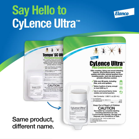Indoors and outdoors, CyLence Ultra helps protect animal quarters from pests.