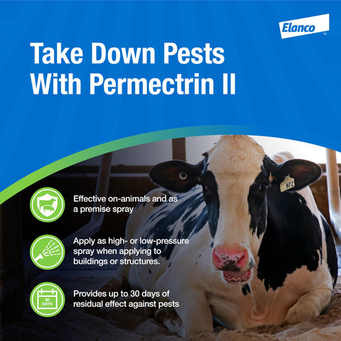 Dairy cattle areas treated with Permectrin II for lasting protection