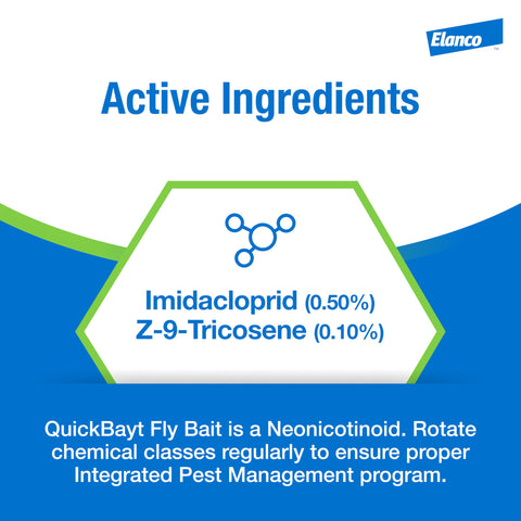 Elanco QuickBayt Fly Bait includes Bitrex to discourage non-target ingestion