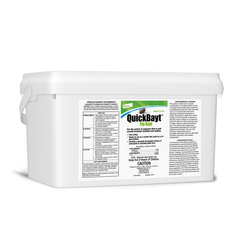 Elanco QuickBayt Fly Bait scatter outside buildings for fast fly control