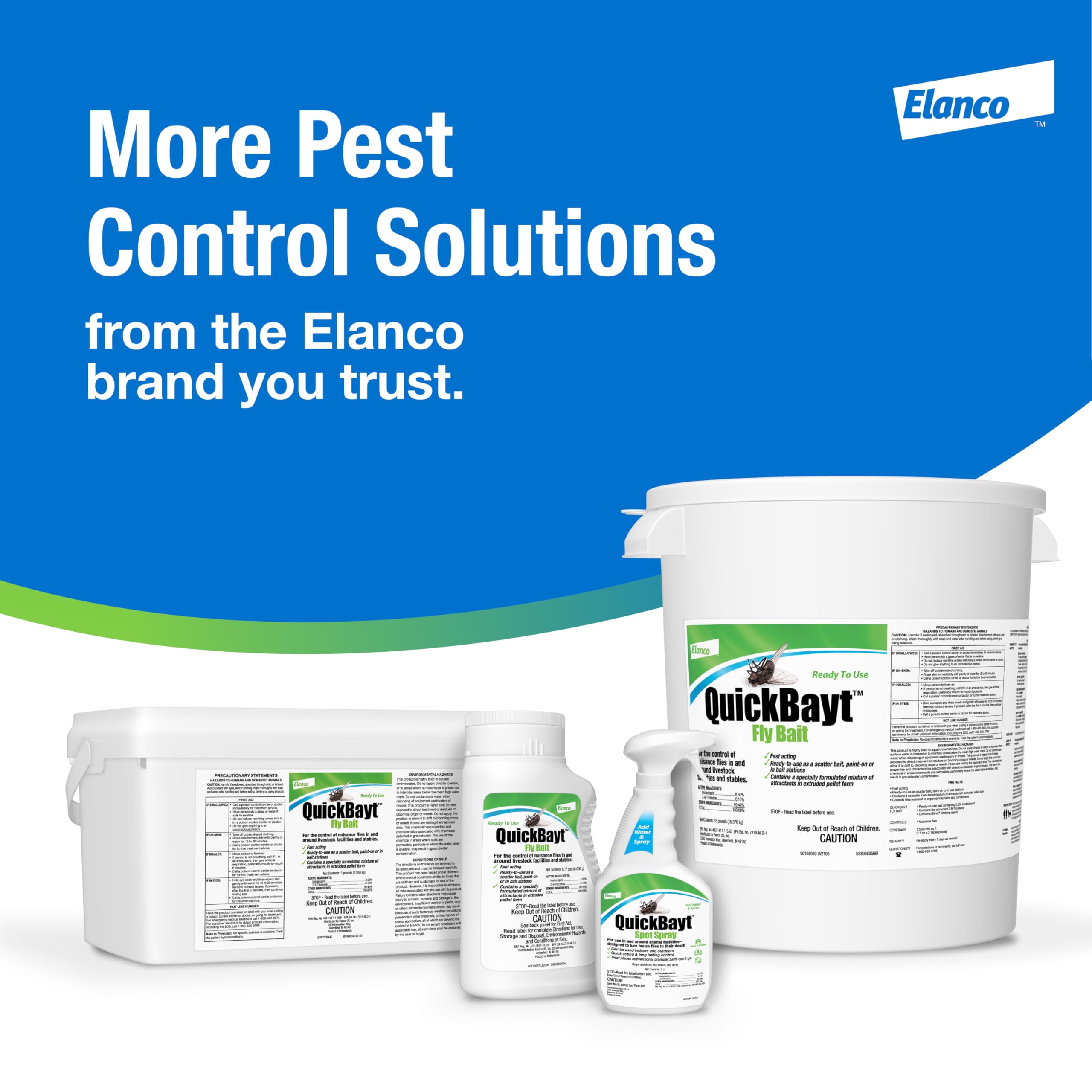 Elanco QuickBayt supports integrated pest management in livestock facilities.