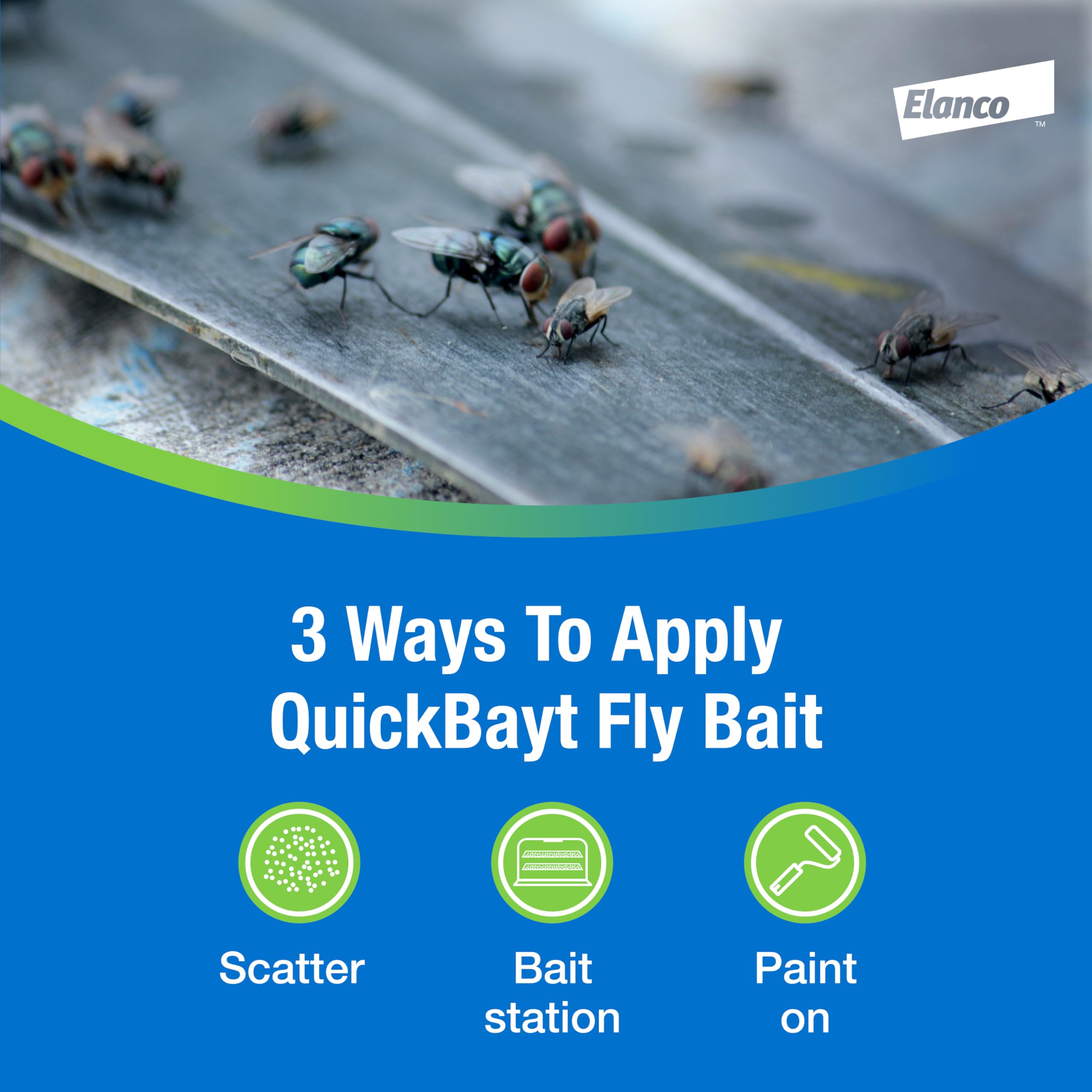 Elanco QuickBayt helps control flies resistant to OPs and carbamates.