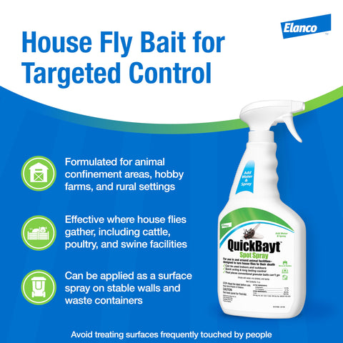 Elanco QuickBayt Spot Spray branding reinforces trusted premise protection