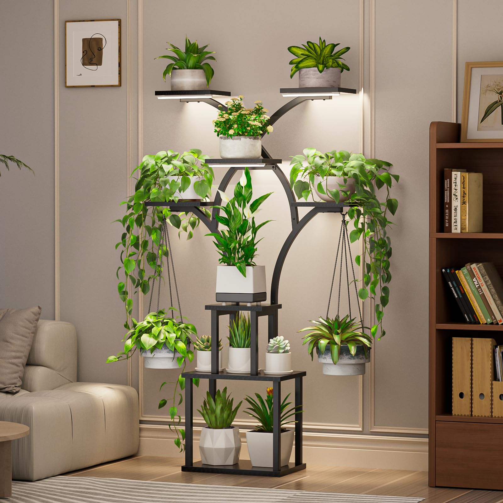Elbourn X-shaped decorative rack adds style and versatility to living rooms.
