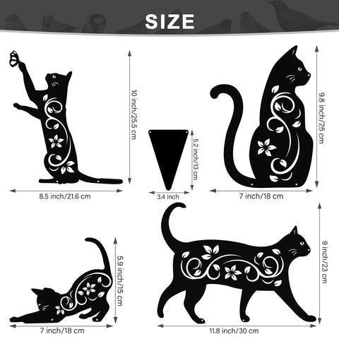 Elcoho outdoor cat statues are rust-resistant and weatherproof for year-round display