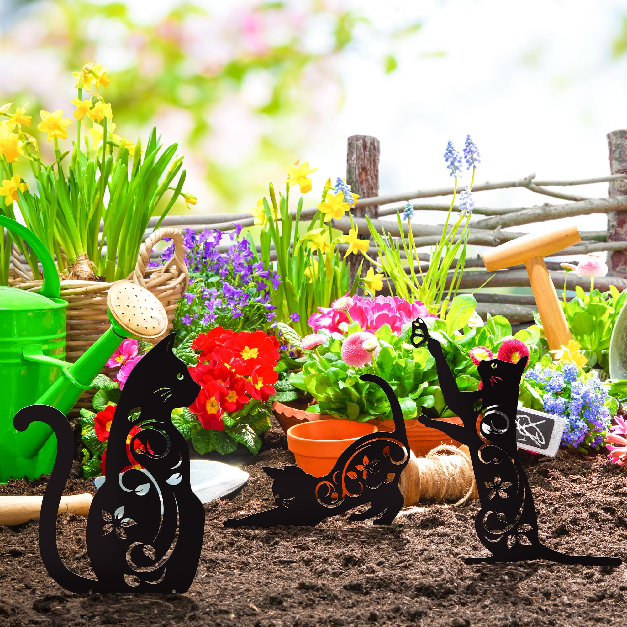 Elcoho gift-ready cat yard decor for cat lovers and garden enthusiasts