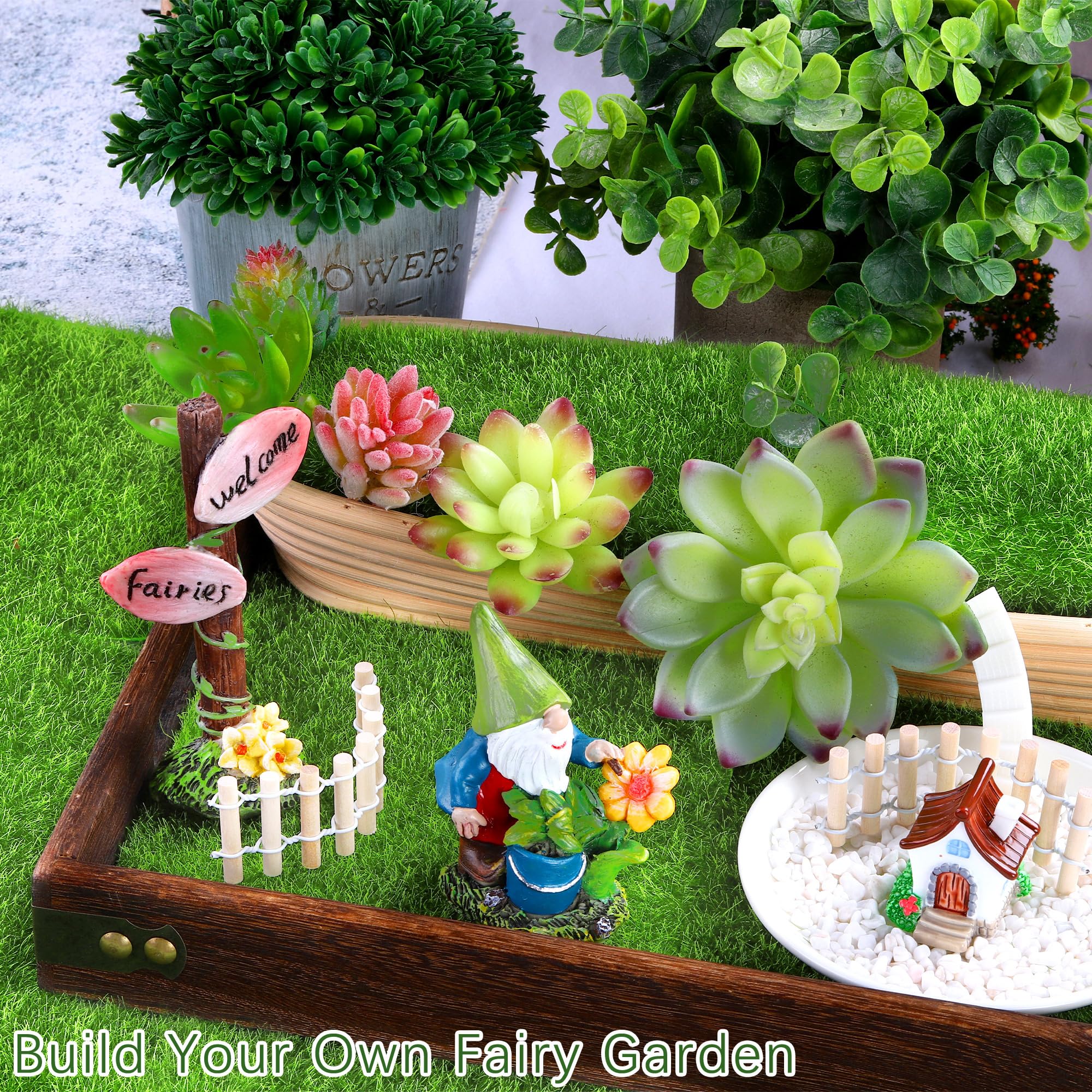 Elcoho dollhouse greenery panel, versatile for miniature layouts and art displays.