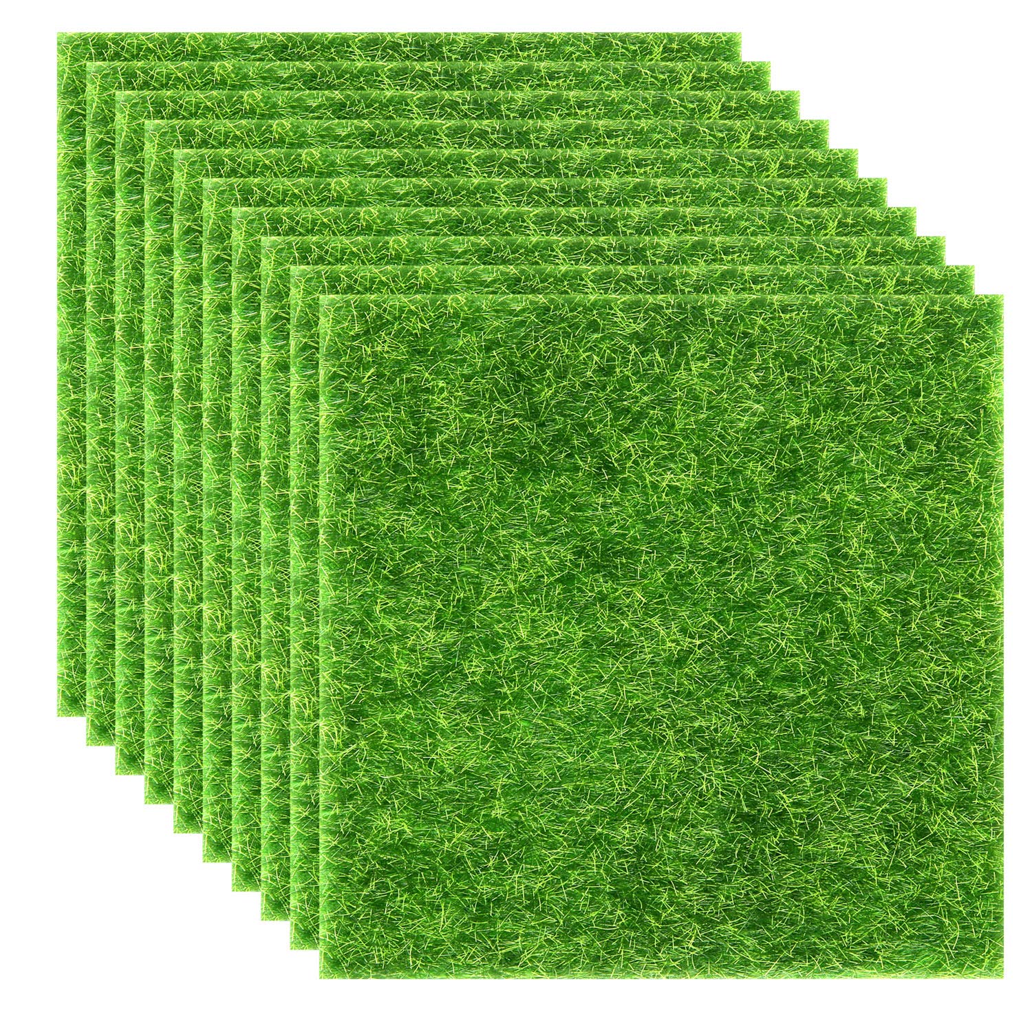 Elcoho fairy garden grass 6x6 piece for tiny landscapes—durable and waterproof.