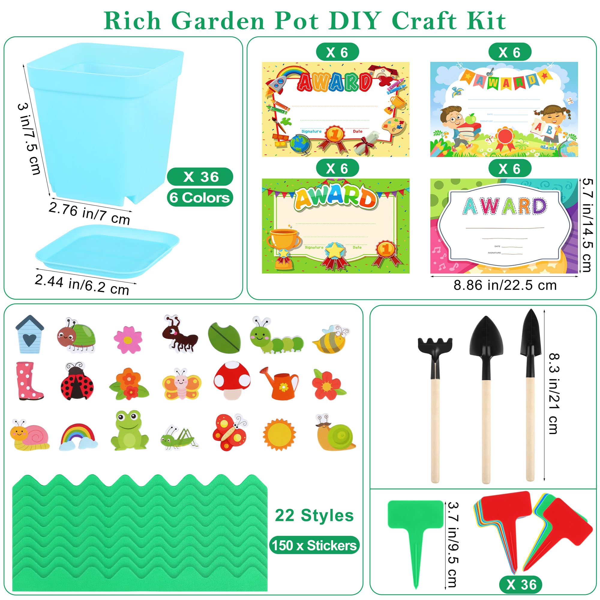 Elcoho EVA foam stickers variety for creative crafts