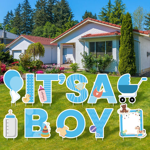 Elcoho IT'S A BOY outdoor decor boosts garden party atmosphere.