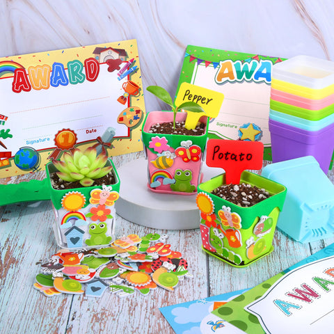 Elcoho plant labels help kids organize pots and identify plants
