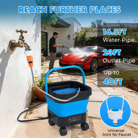 Elebatic 23 ft hose with tap connector expands water access for various tasks