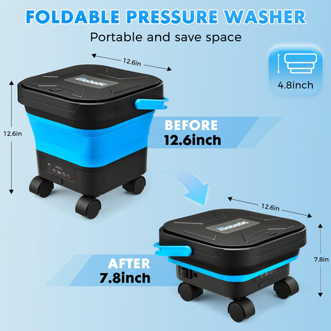 Elebatic foam spray pot in action for convenient detergent application during cleaning tasks