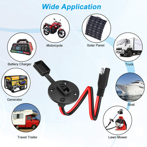 ELECTOP bulkhead-mount SAE socket for weatherproof installations