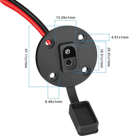ELECTOP 12AWG SAE extension cable 13.2 inches for versatile setups