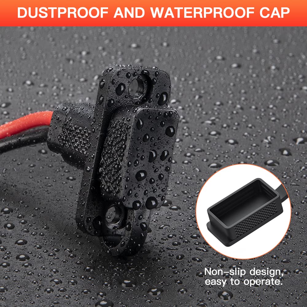 Electop solar panel compatible SAE cable provides flexible, weatherproof power routing.