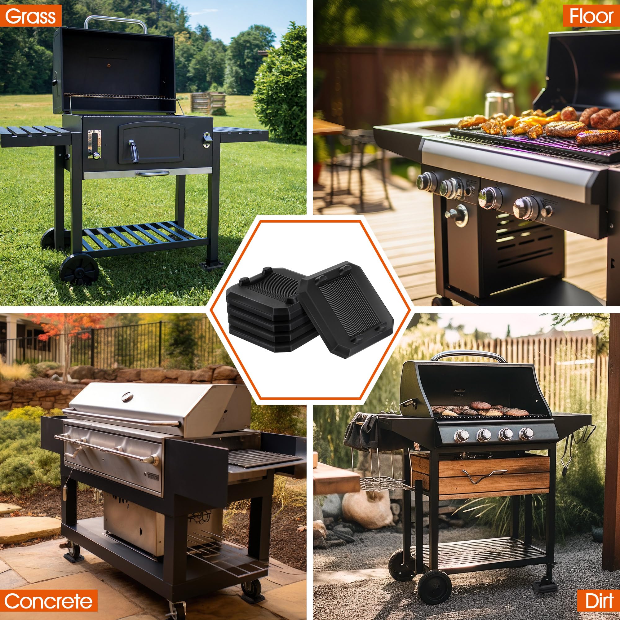 ElectricWise rubber construction resists wear for all-weather grilling.