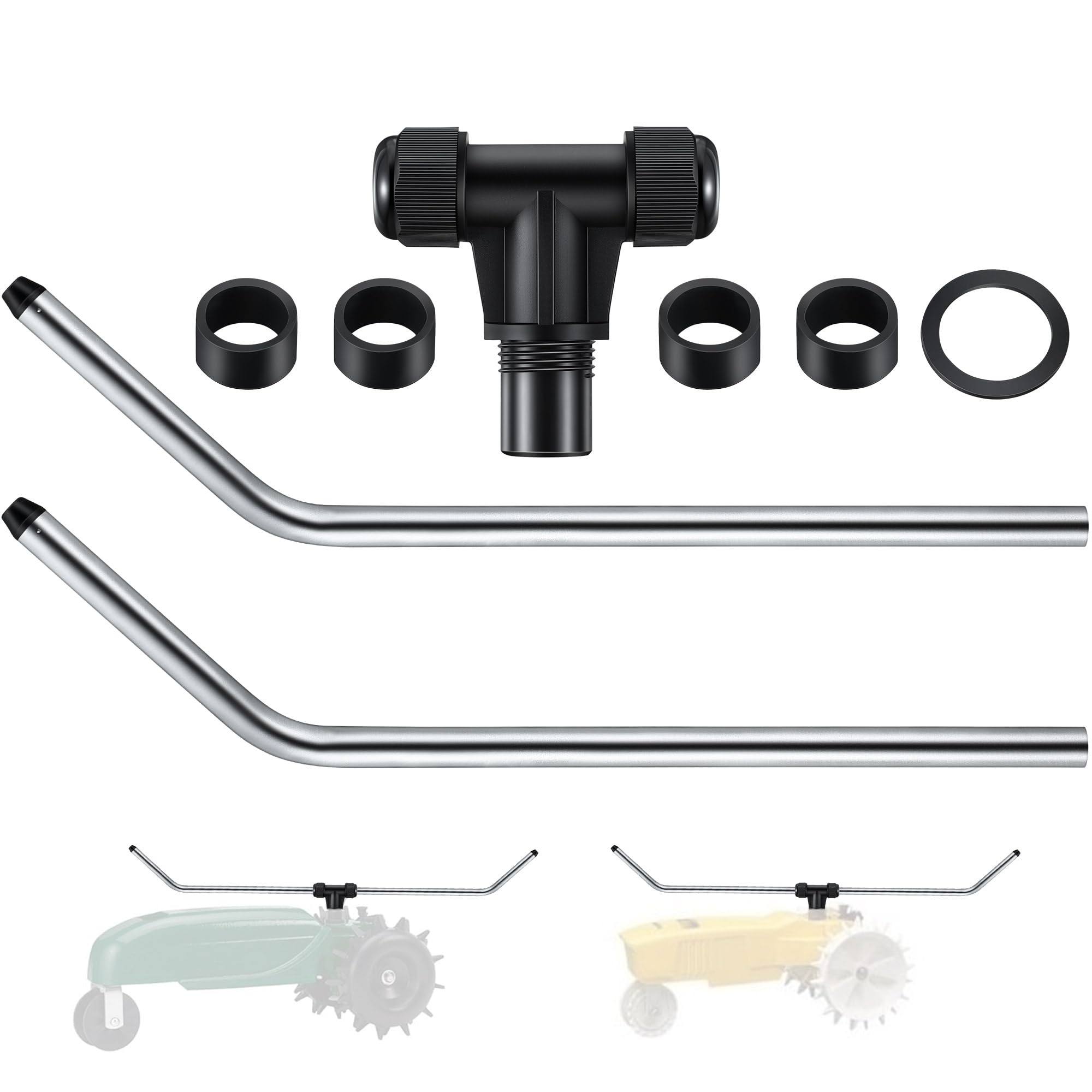 ElectricWise traveling sprinkler arms kit compatible with Nelson and Orbit tractors for easy irrigation upgrades.