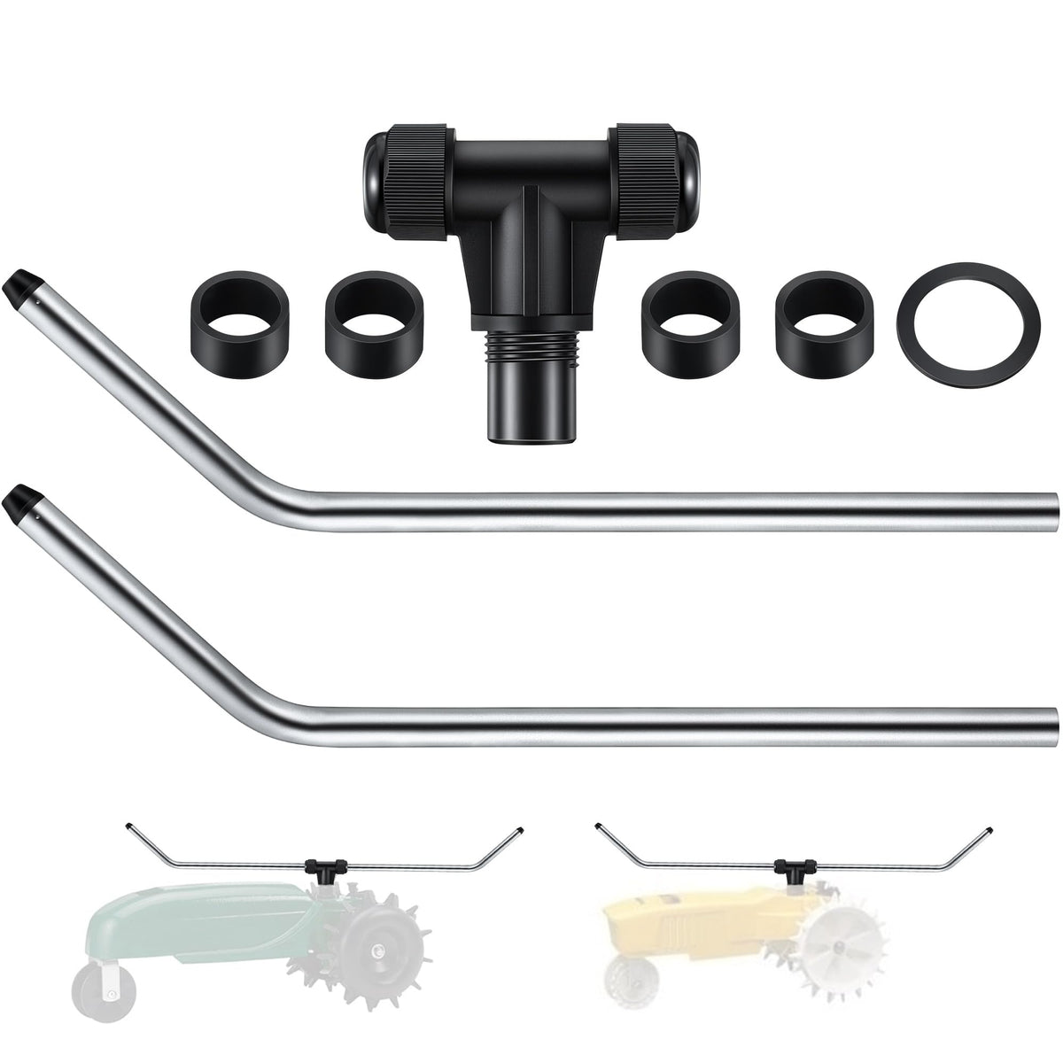 ElectricWise traveling sprinkler arms kit compatible with Nelson and Orbit tractors for easy irrigation upgrades.