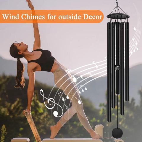 Wind chimes displayed in a backyard garden setting by Elecxlink