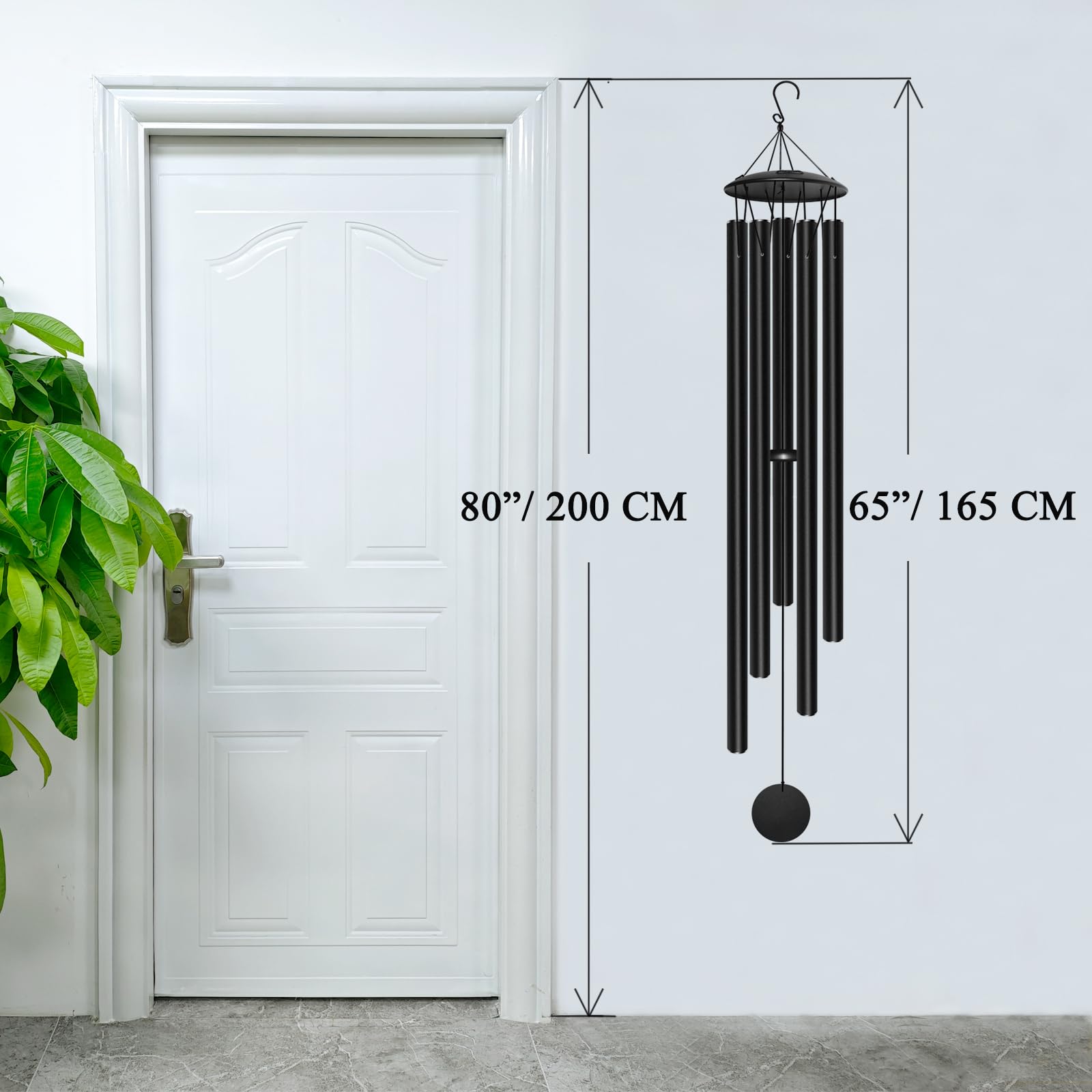 Elecxlink wind chimes with metal top cap emphasizing durability
