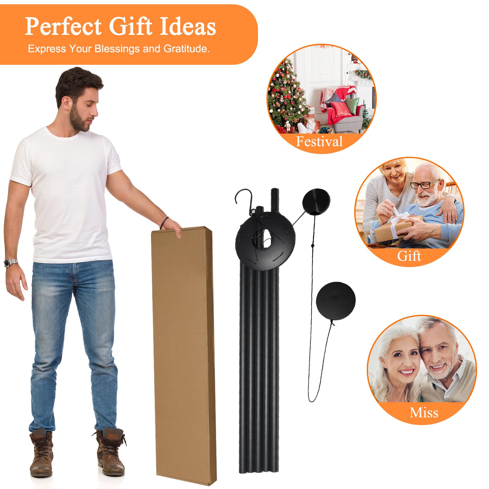 Weatherproof aluminum Elecxlink wind chimes resisting sun and rain