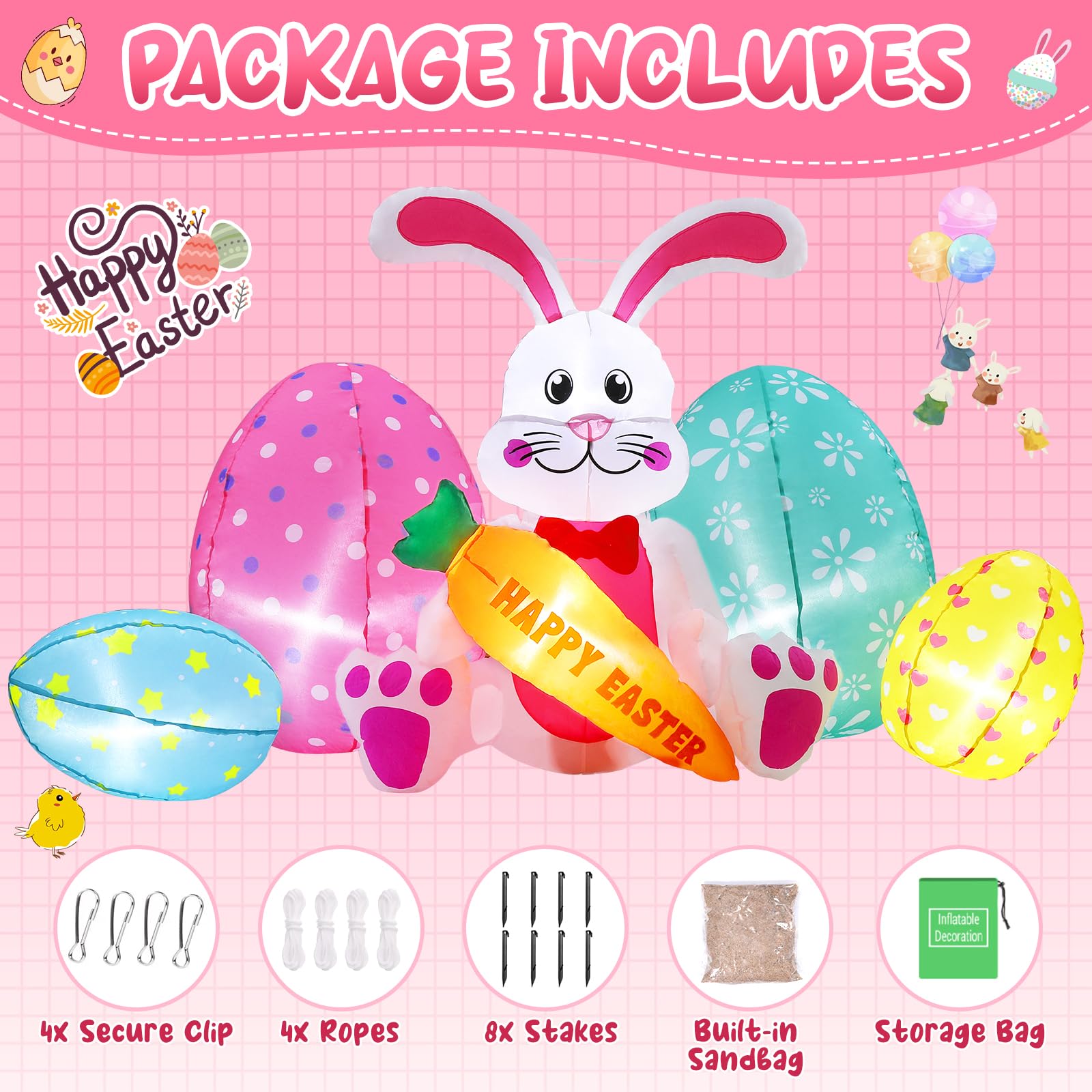 Elegear Easter carrot accent greets guests in outdoor decor.