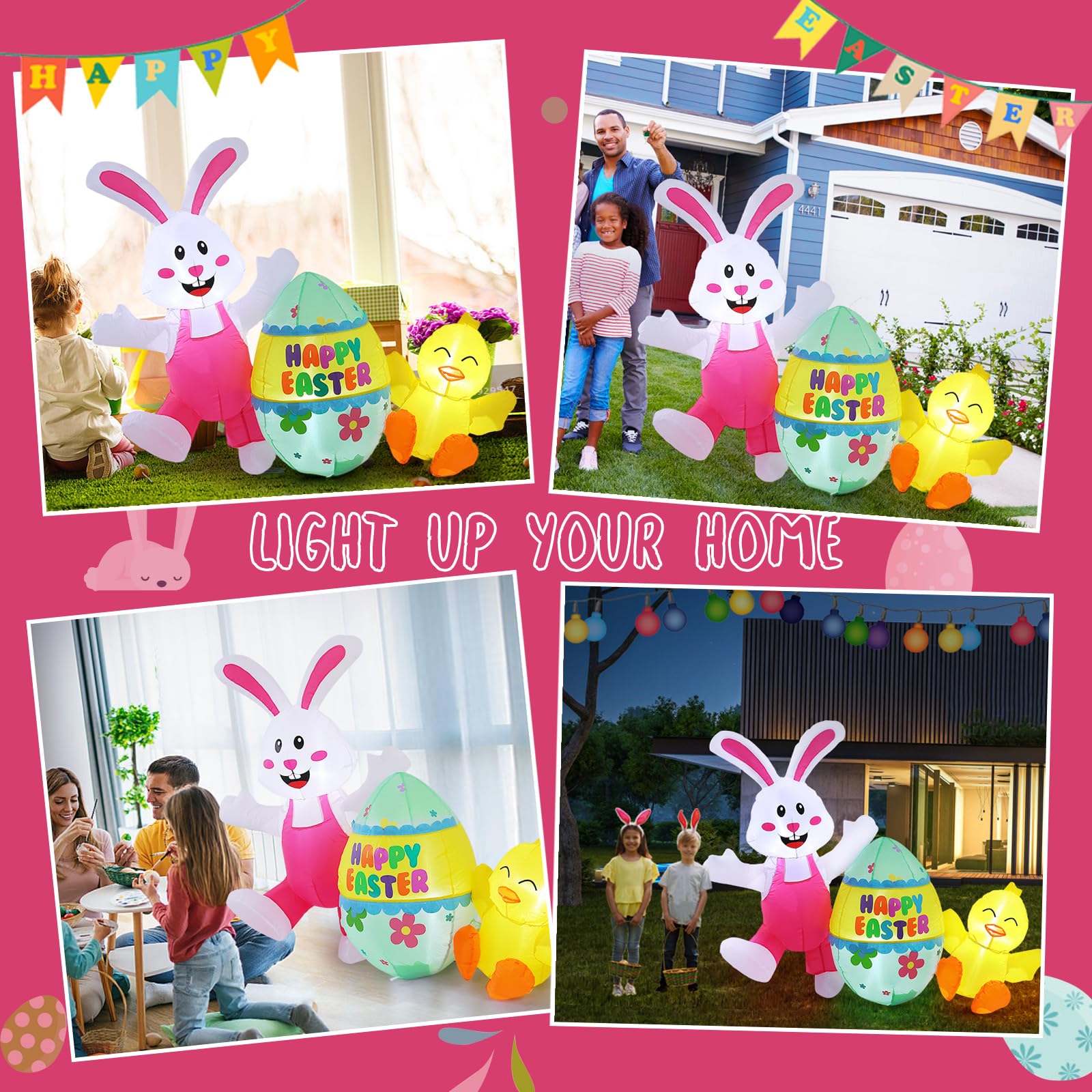 Elegear complete Easter inflatable set with manual and storage bag