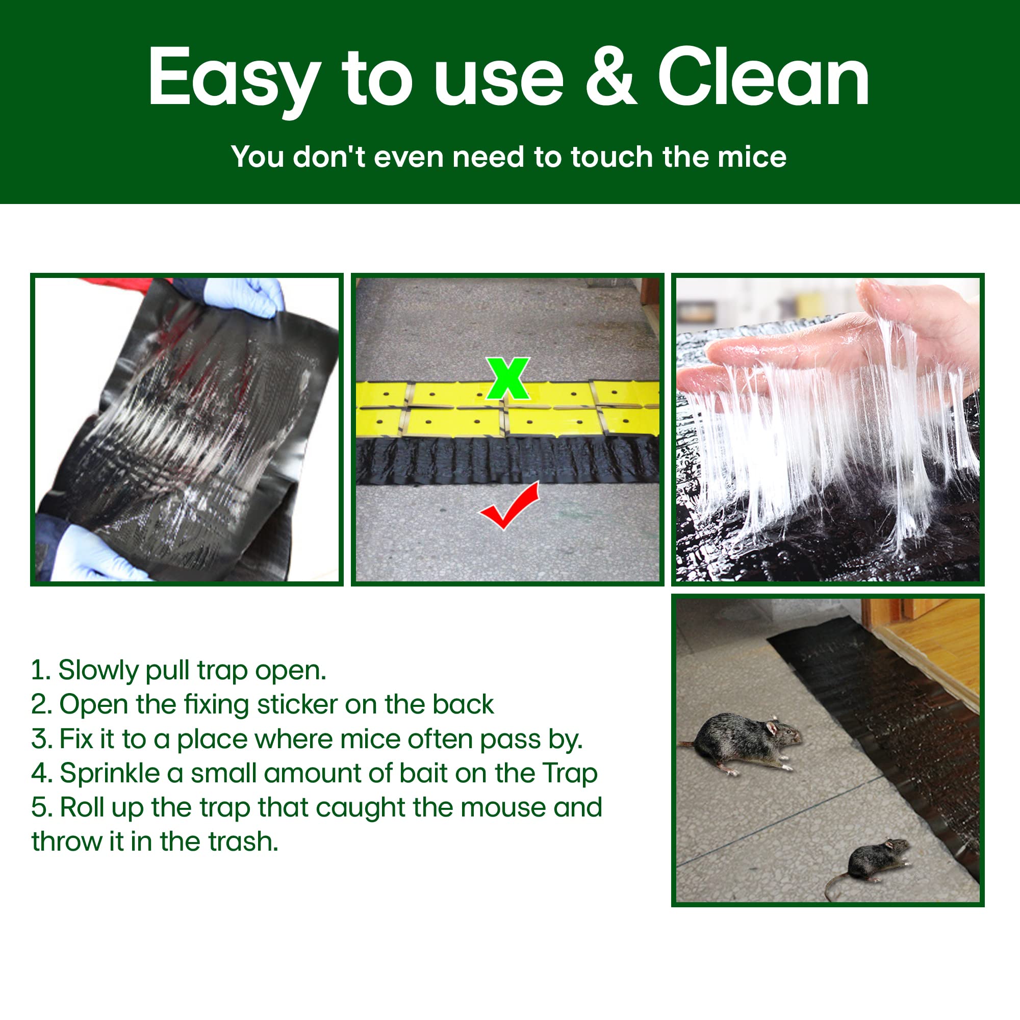 ELEGENZO disposal-ready trap demonstrating mess-free cleanup.