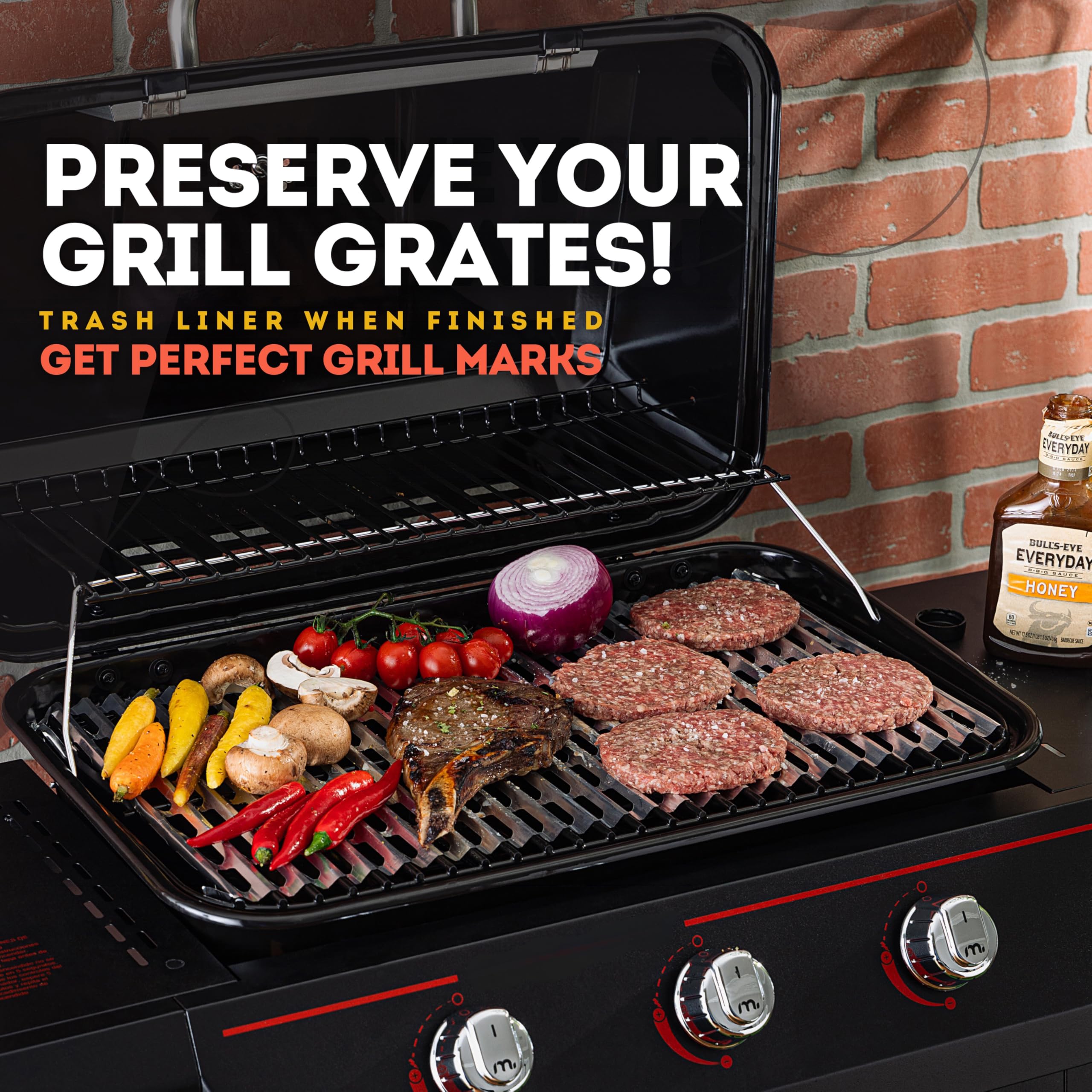 Elegest park grilling with liner creates a clean, hygienic surface