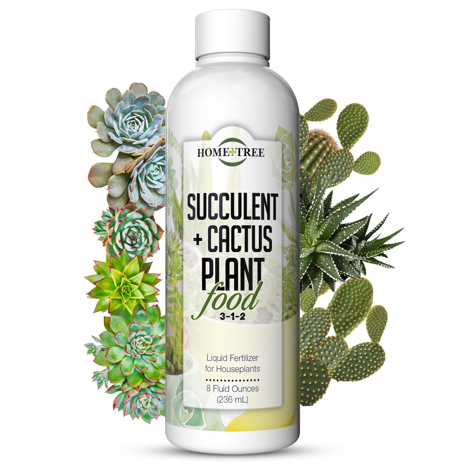 Element Nutrients Home + Tree succulent fertilizer bottle promotes vibrant, easy-care succulents.