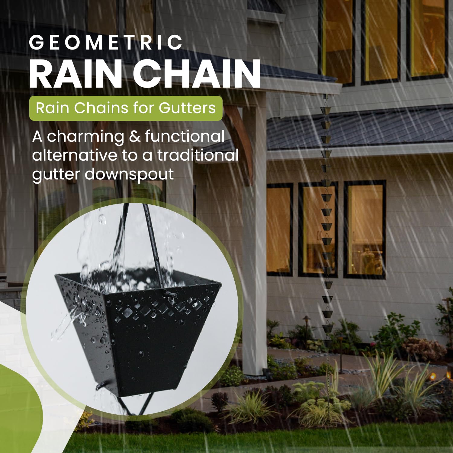 Elemental Eden 10ft adjustable length shown for versatile gutter setup